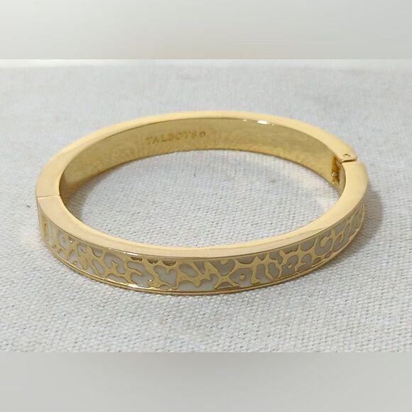 Talbots Gold and Cream Bangle Bracelet, NWOT - Picture 1 of 4